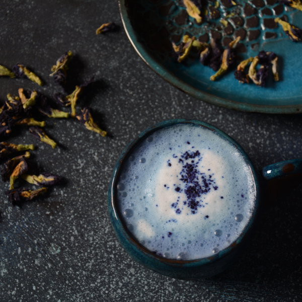 Blue Butterfly Pea latte 2 Blue Butterfly Pea latte