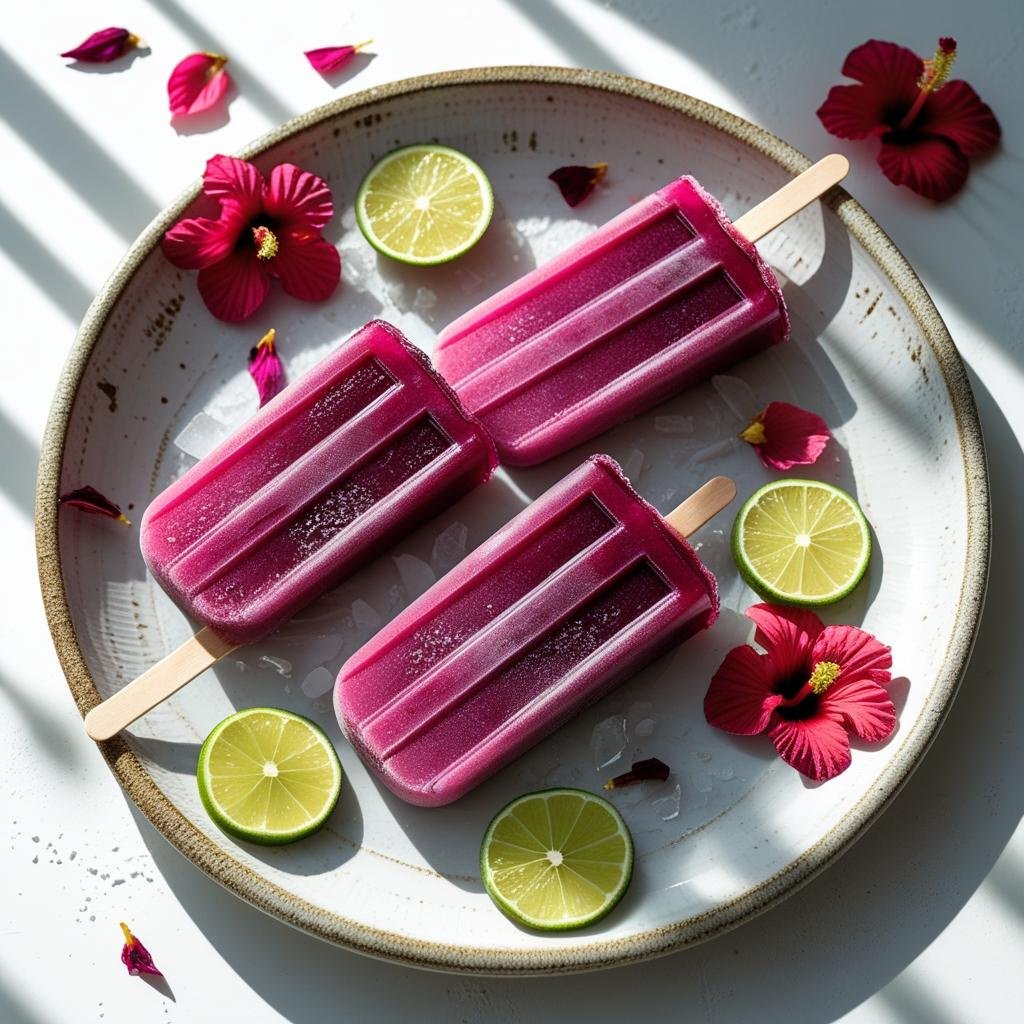 Hibiscus Popsicles